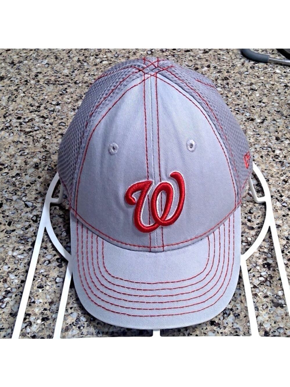 New Era Washington Nationals 39Thirty Toddler/Child Cap/Hat Gray with Red MLB